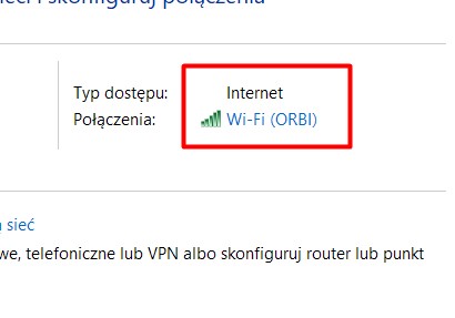 Ustawienia internetu w Windows - sieć Wi-Fi