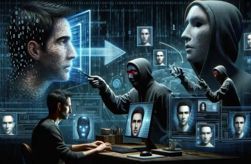 Wirus kradnie twarze użytkowników, a następnie loguje się do banków Malware kradnie twarze. Uwaga na ataki / Fot. Dall-E 3.0, mat. własne