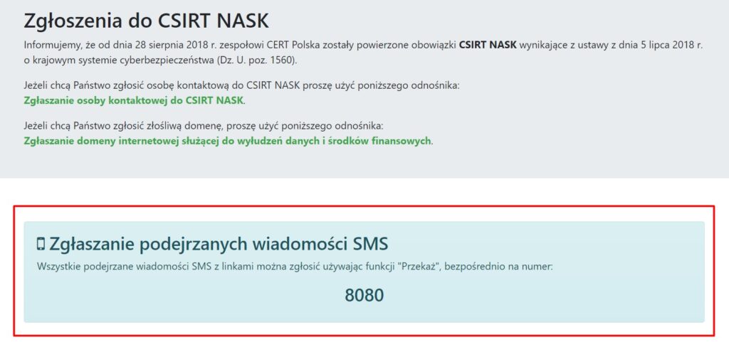 Jak zgłosić fałszywe SMS-y, np. z banku? Zrobisz to na stronie CERT Polska